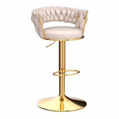 Velvet Minsuġ Backrest Aġġustabbli Bar Stools